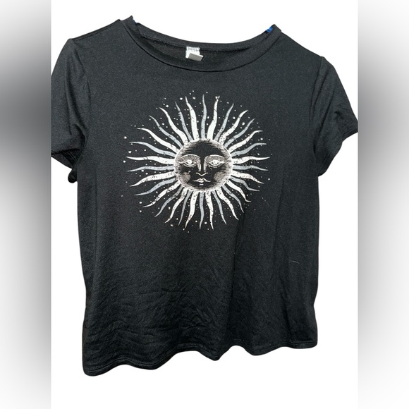 Black Sun Graphic Women's Top - Picture 1 of 2